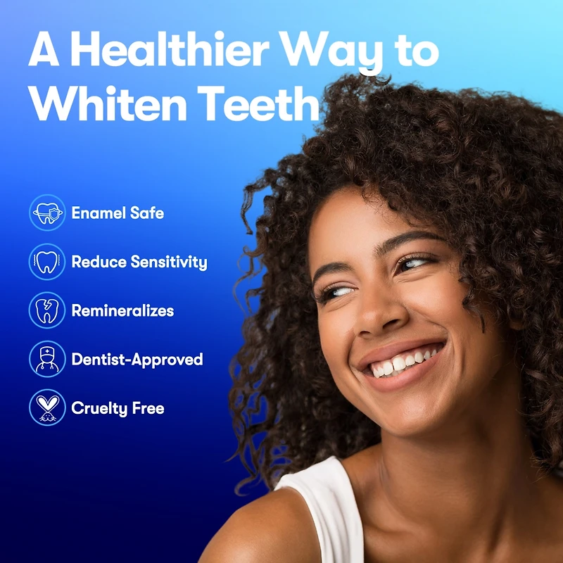MySmile Teeth Whitening Strips, Hydroxyapatite-Infuse Strips, Non-Sensitive Teeth Whitening with Natural Ingredients, Enamel-Safe