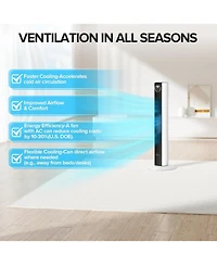 Cowsar Tower Fan for Bedroom, 85°Oscillating Fan for Indoors, 23ft/s Velocity 28dB Quiet Floor Fan with 3 Speed, 4 Modes, 12H Timer, Remote, Blad