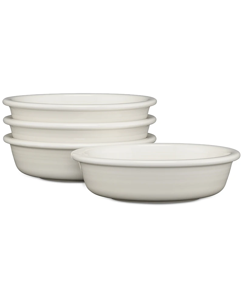 Fiesta White Classic Rim Cereal Bowls, Set of 4