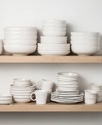 Fiesta White Classic Rim Luncheon Plates, Set of 4