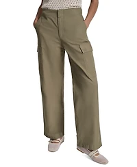 Dkny Jeans Women's High Rise Straight Leg Cargo Pants
