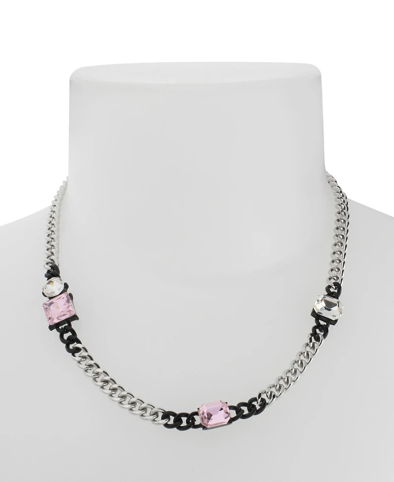 Steve Madden Punk Romance Stone Bib Necklace