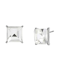 Steve Madden Punk Romance Stone Square Stud Earrings