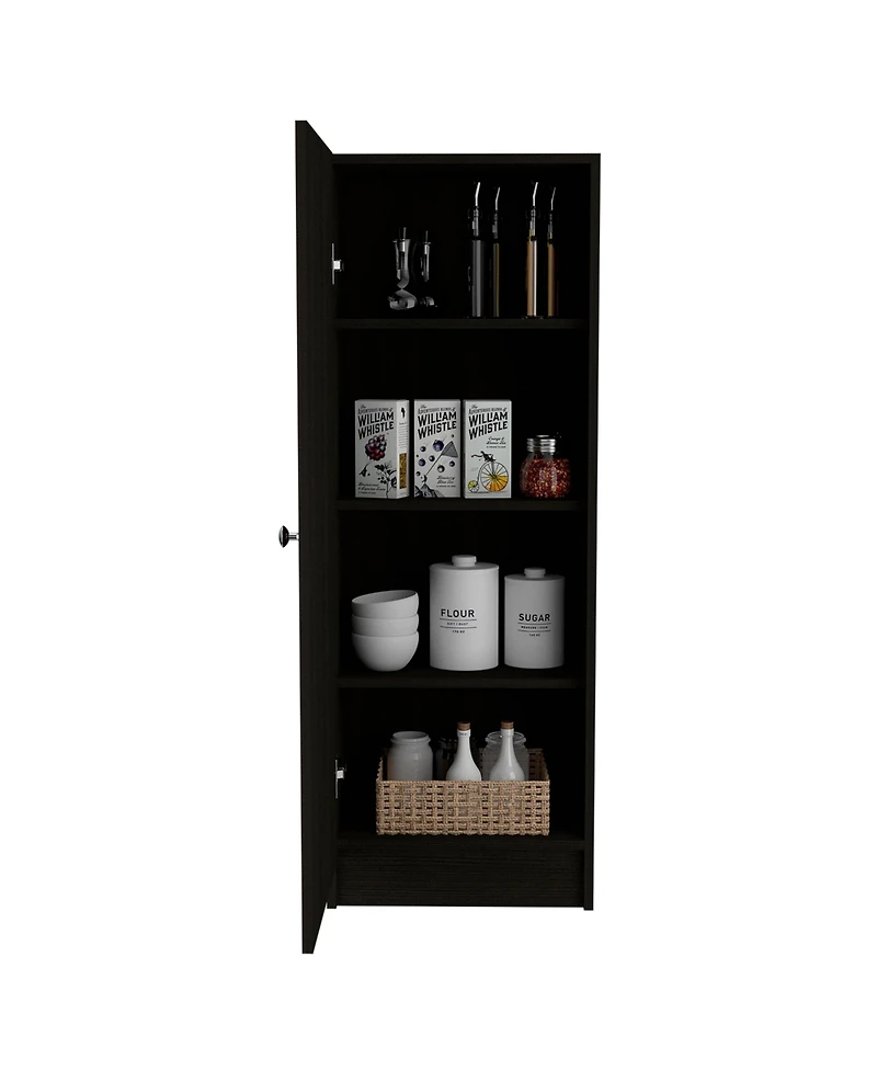 Depot E-shop Uluru Kitchen Pantry, Single Door Cabinet, Four Interior Shelves