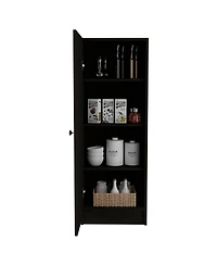 Depot E-shop Uluru Kitchen Pantry, Single Door Cabinet, Four Interior Shelves