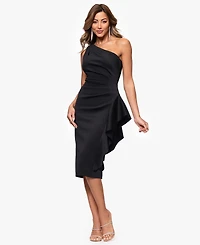 Xscape Petites One-Shoulder Knee-Length Dress