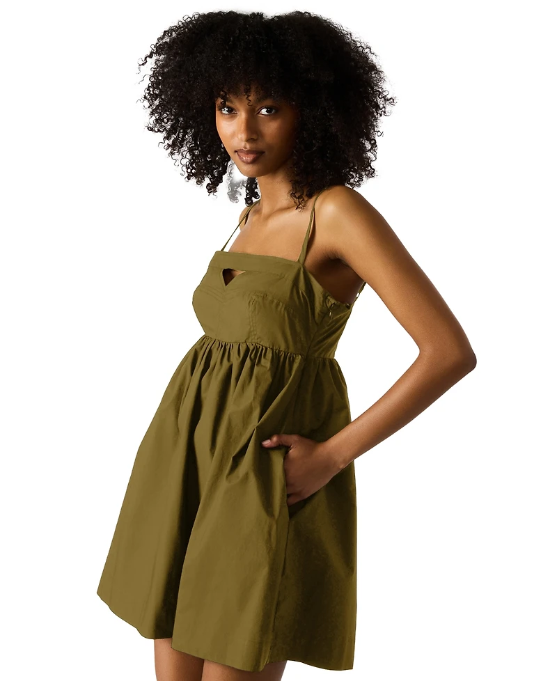 Steve Madden Women's Meadow Sleeveless Cotton Fit & Flare Mini Dress