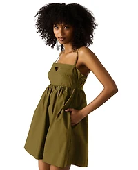 Steve Madden Women's Meadow Sleeveless Cotton Fit & Flare Mini Dress