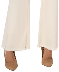 Liverpool Los Angeles Women's Gia Glider Mid-Rise Flare Fray-Hem Jeans