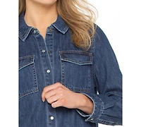 Liverpool Los Angeles Women's Denim Button-Down Shirt