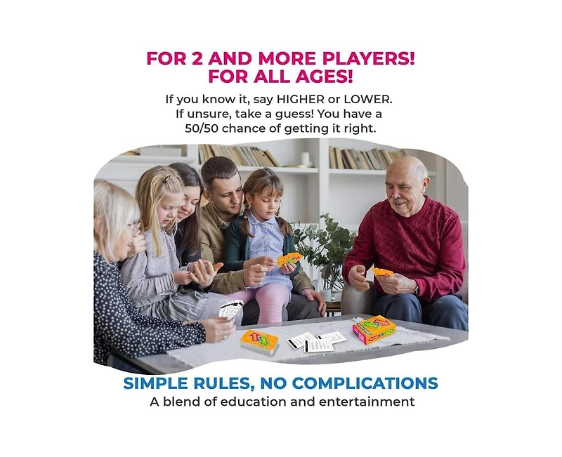 Quokka Board Game for Kids - Family Card and Adults Higher or Lower | Guess Fun Questions Easy to Learn 2 + Players