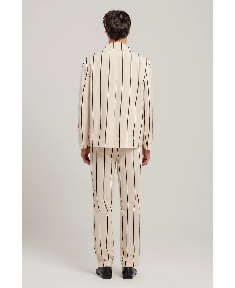 Pcfg Men's Free Heaven Kutnia Striped Oversized Blazer
