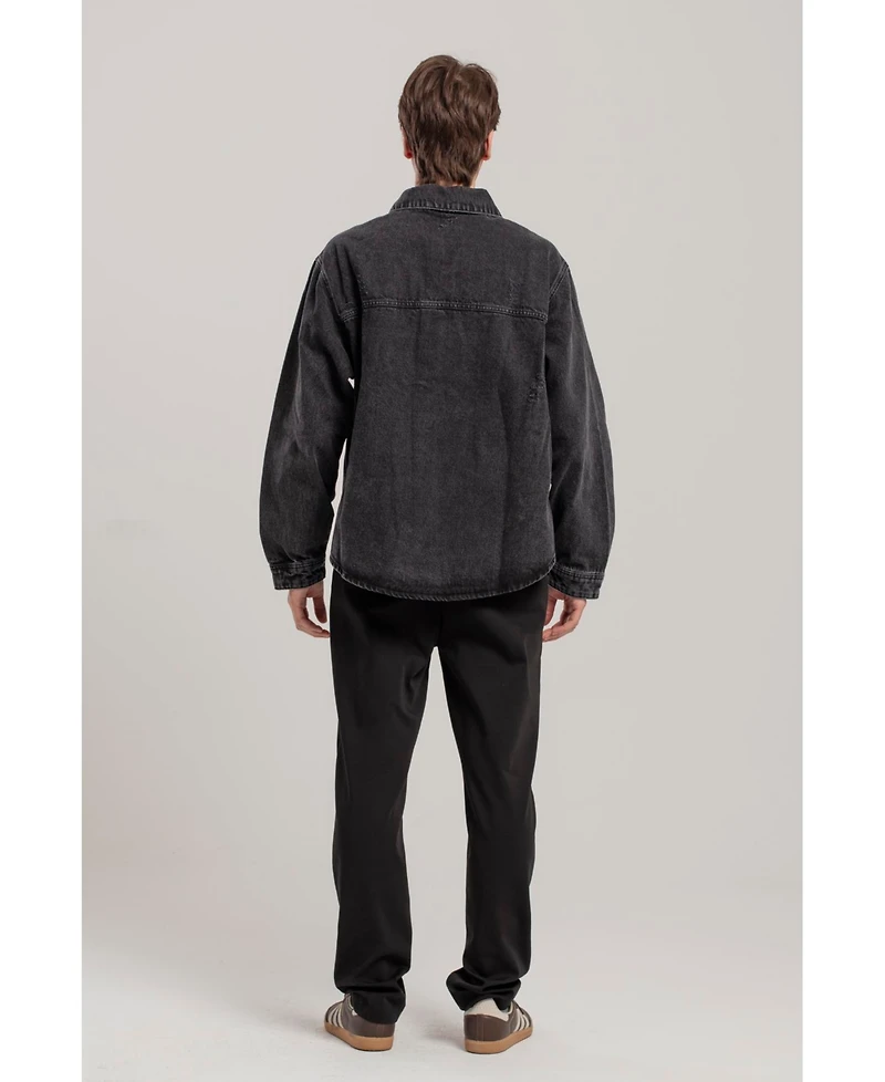 Pcfg Men's Free Heaven Destroyed Denim Jacket