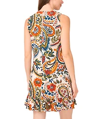 Msk Women's Sleeveless Round-Neck Shift Dress