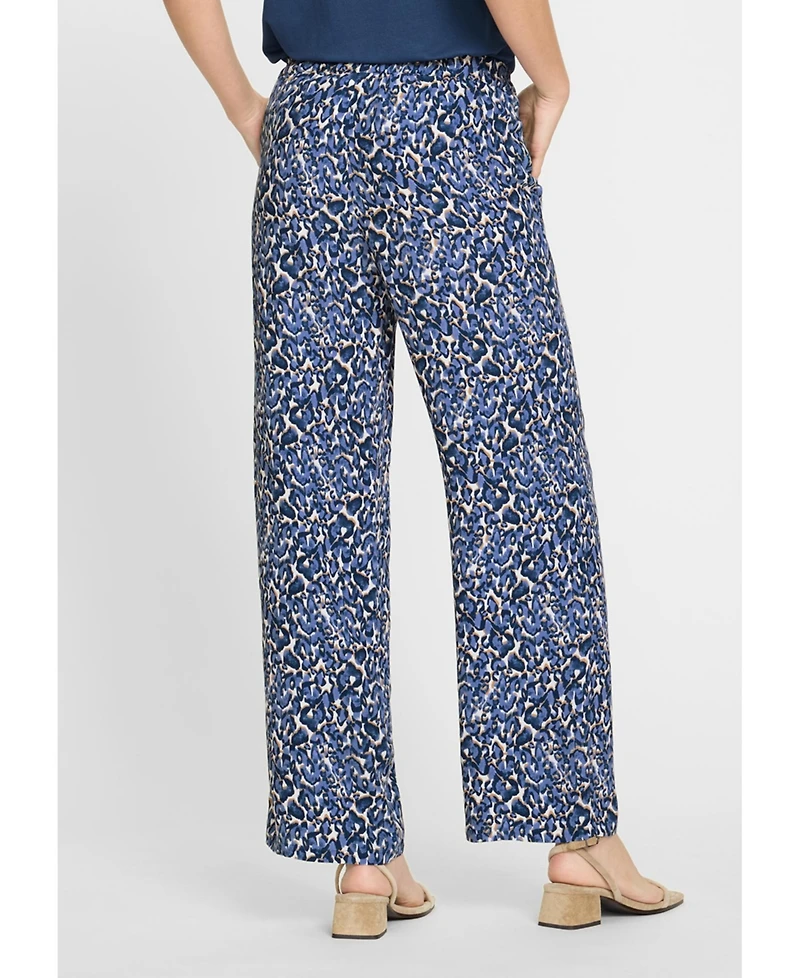 Olsen Women's Anna Fit Wide Leg Leo Print Pant