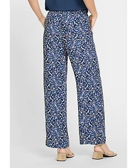Olsen Women's Anna Fit Wide Leg Leo Print Pant