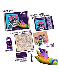 Okto Clay-by-Numbers Kit – “Raccoon” (11.4” x 11.4”)