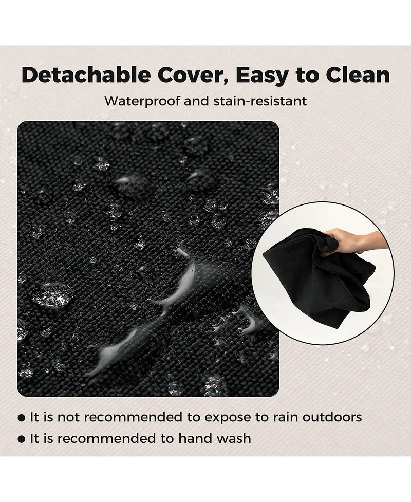 Slickblue 2-Pack Outdoor Patio Cushion Set with Removable Covers