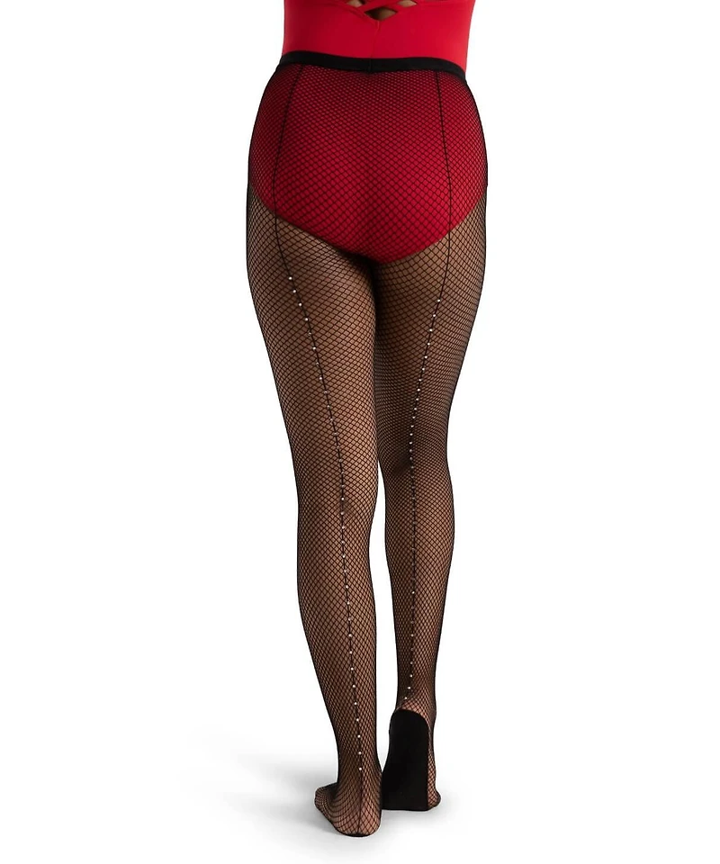 Capezio Women's Professional Rhinestone Fishnet Tight