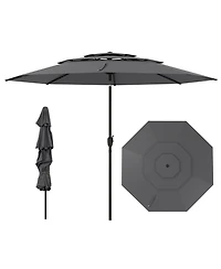 3-tier Vented Patio Umbrella with Push Button Tilt