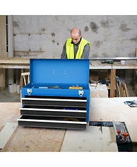 Portable Garage Mechanic Tool Cabinet Box with 3 Drawers