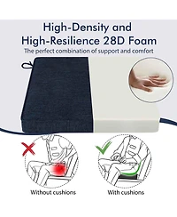 Outdoor Chair Cushion Set of 2 Waterproof Fade-Resistant Olefin Seat Cushions