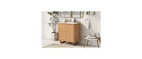 30 in. Modern Freestanding Bathroom Vanity Storage Solid Wood Cabinet Single Top Sink,2 Drawers