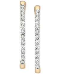 Diamond Small Hoop Earrings (1 ct. t.w.) 14k White Gold or Yellow Gold, Exclusively at Macy's