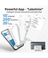 Polono Bluetooth Thermal Shipping Label Printer, Wireless 4x6 Shipping Label Printer for Small Business, Support iOS, Android, Windows and Mac, Compat