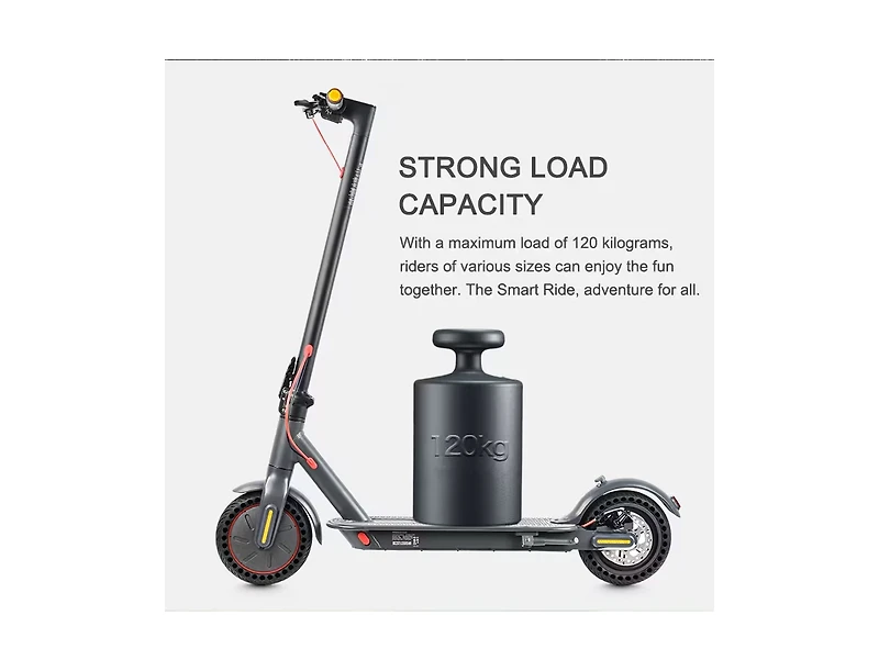 MK083 Folding 8.5 Inch Electric Scooter - 350W Motor, 25 km/h Speed, 25-30 km Range, Smart Riding Features, Led Lights, Disc Brake