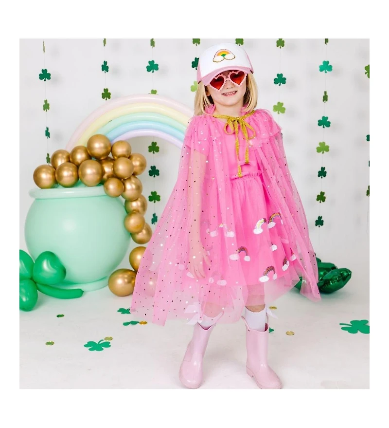 Sweet Wink Girls Hot Pink Star Cape