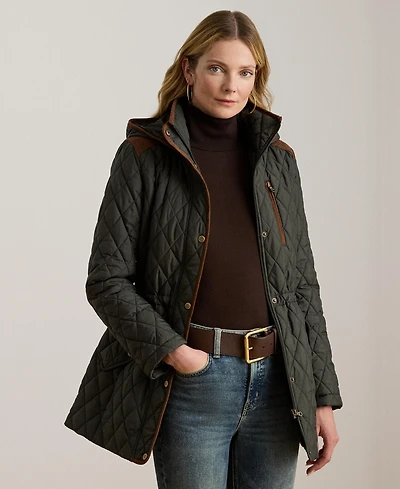 Lauren Ralph Women's Hooded Anorak Quilted Coat