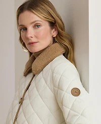 Lauren Ralph Lauren Women's Faux-Fur-Collar Quilted Jacket