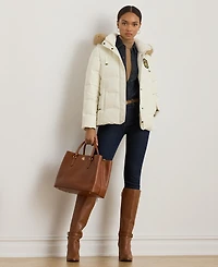 Lauren Ralph Lauren Women's Faux-Fur-Trim Collared Puffer Coat