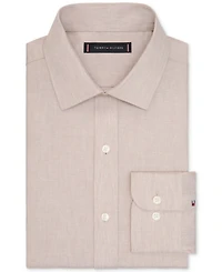 Tommy Hilfiger Mens Regular Fit Linen Dress Shirt