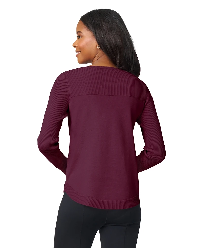 Melissa Paige Women's Boat Neck Long-Sleeve Sweater