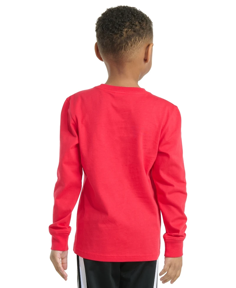 adidas Toddler & Little Boys Long-Sleeve Halftone Camo Logo Cotton T-Shirt