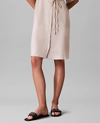 Calvin Klein Women's Tie-Waist Shirtdress