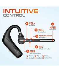 Ultralight Bluetooth Headset with Noise Cancelling Microphone, Bluetooth Earpiece with Charging Case, Auto Pair Usb Dongle for Pc/Laptop, Compatible w