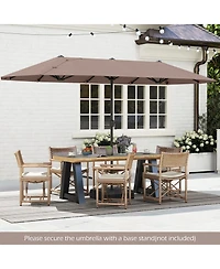 Gymax 13 Ft Double-sided Patio Umbrella Outdoor Large Twin