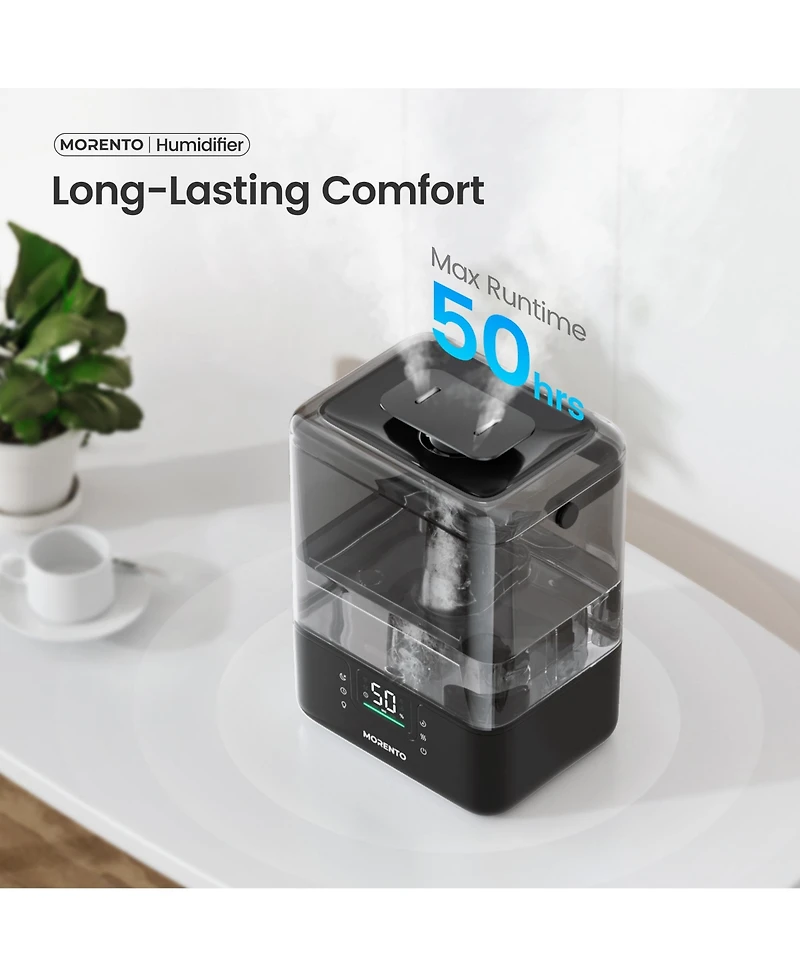 Morento Smart Humidifier for Bedroom Large Room Home, 6L Cool Mist Humidifiers with Essential Oil Diffuser, App & Voice Control