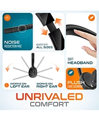 Delton 60X Wireless Headset with Noise Cancelling Microphone for Work, Bluetooth Headset for Calls with Usb Dongle, Specially Designed for Ms Team, Me