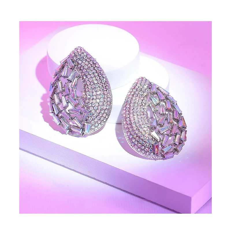 Sohi Women's Gold Teardrop Drop Earrings