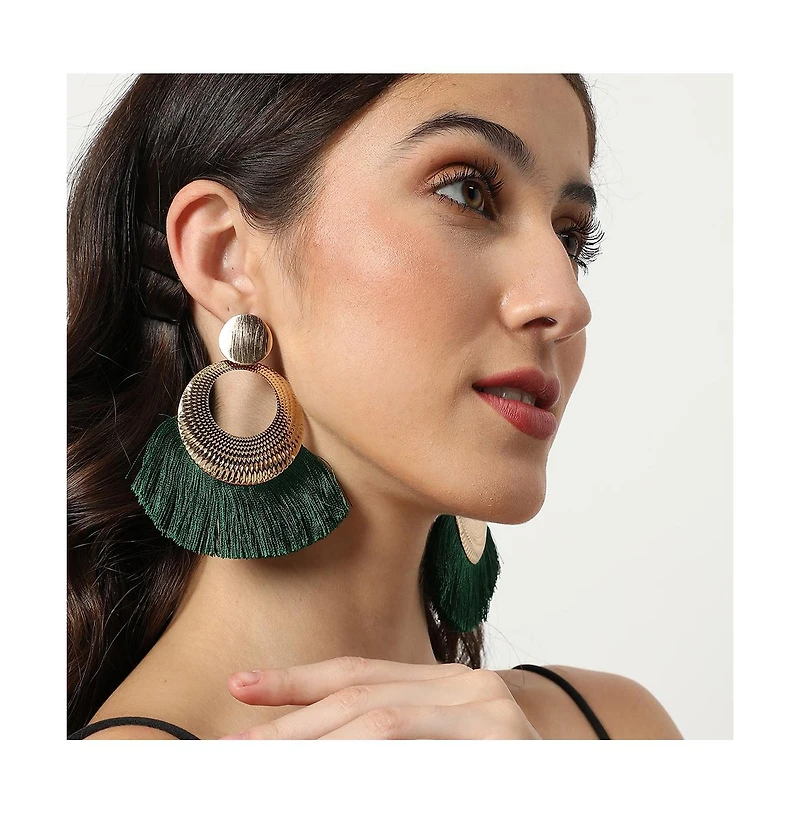 Sohi Women's Tassel Drop Earrings
