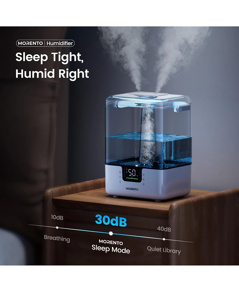 Chivalz Morento Smart Humidifier for Bedroom Large Room Home, 6L Cool Mist Humidifiers with Essential Oil Diffuser, App and Voice Control