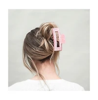 Large Rectangle Claw Clip - Pink