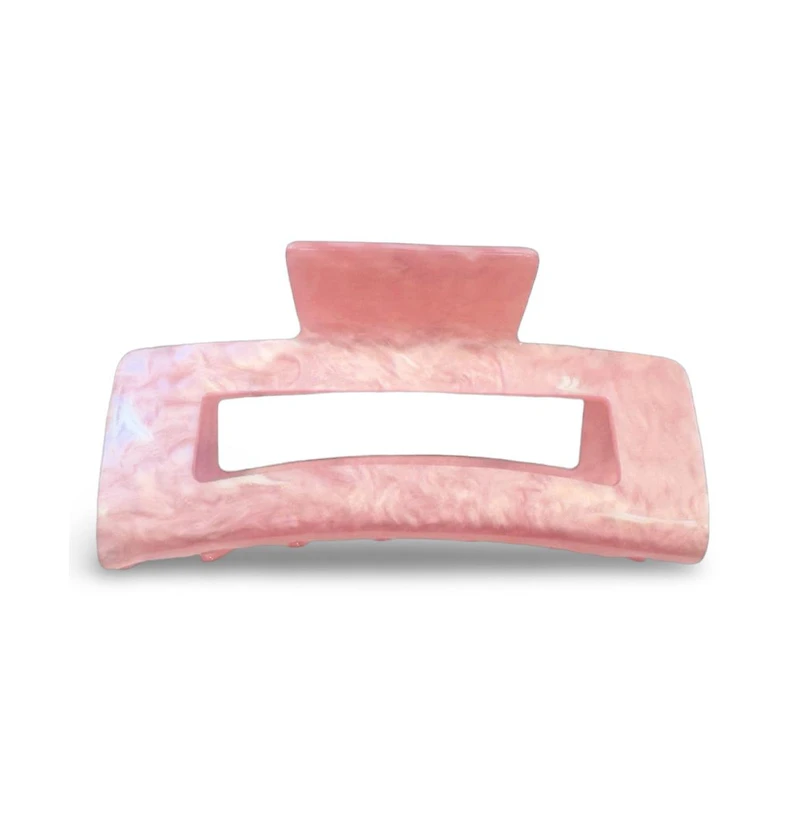 Large Rectangle Claw Clip - Pink