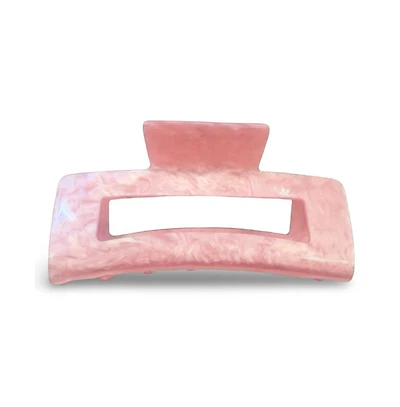 Large Rectangle Claw Clip - Pink