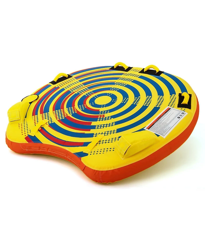 Mecale 1 or 2 Person Inflatable Towable Tube for Boating with Quick Connector