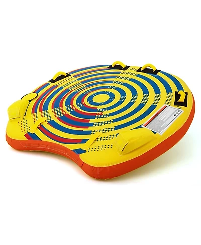 Mecale 1 or 2 Person Inflatable Towable Tube for Boating with Quick Connector